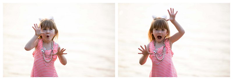 girl miming in box