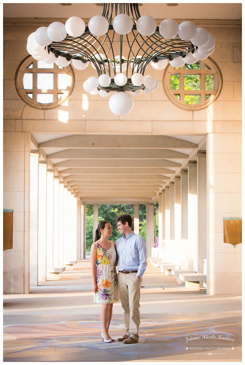 engagement session at the muny in forest park