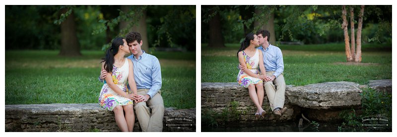 engagement session at the muny in forest park