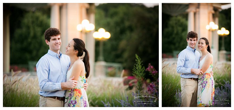 engagement session at the muny in forest park