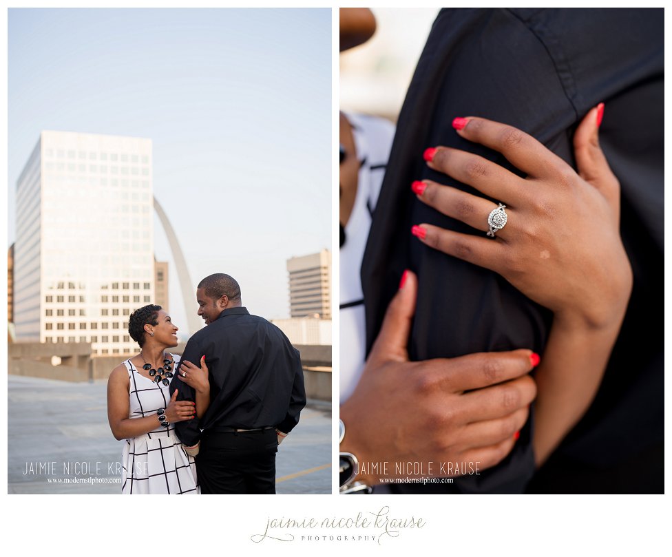 engagment photos downtown stl