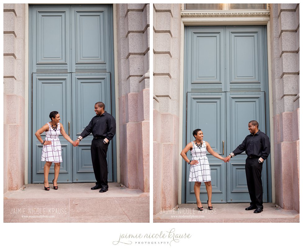 engagment photos downtown stl