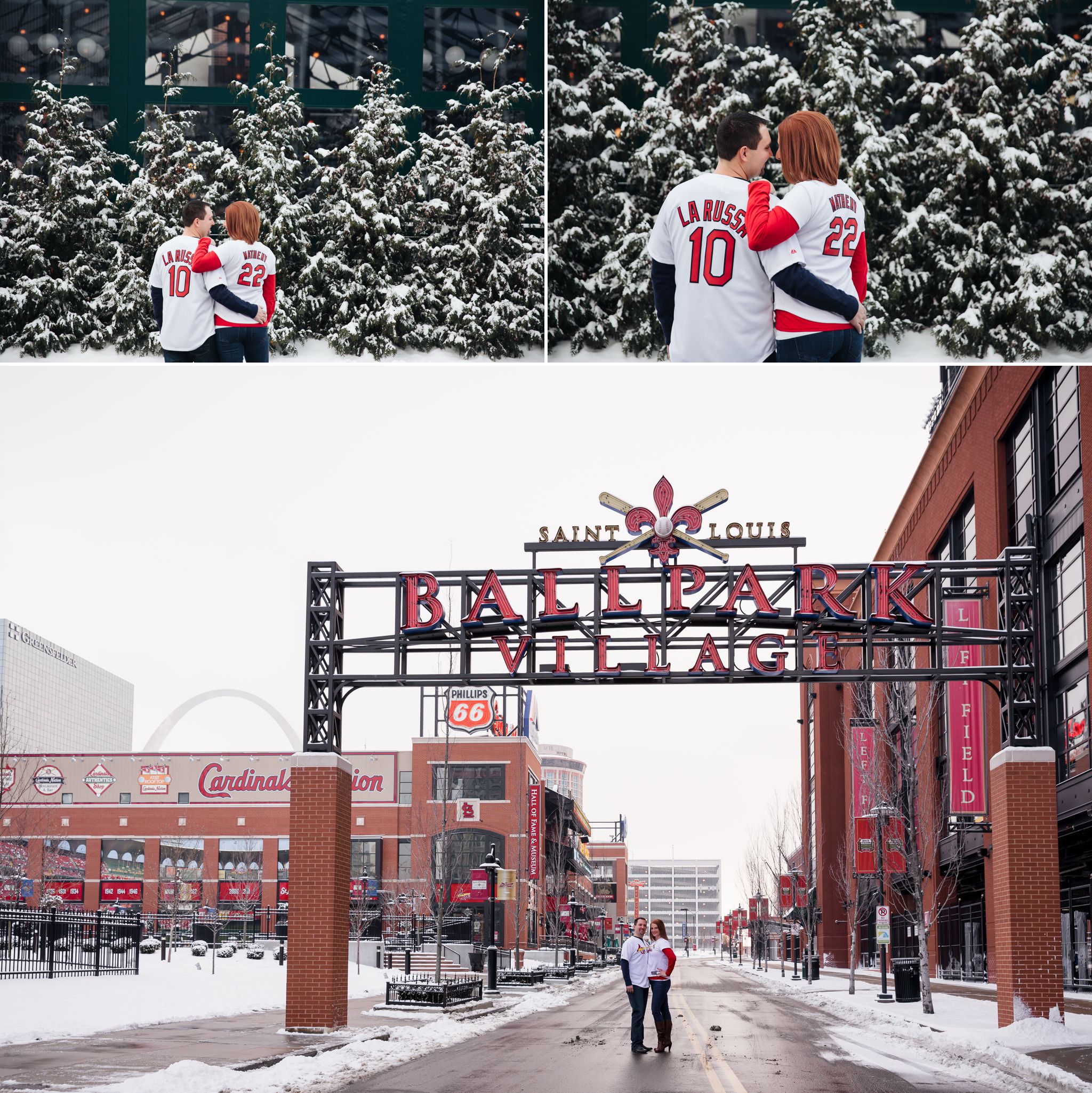 Snowy St Louis Engagement Session