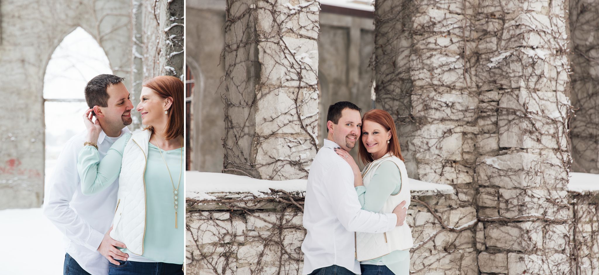 Snowy St Louis Engagement Session