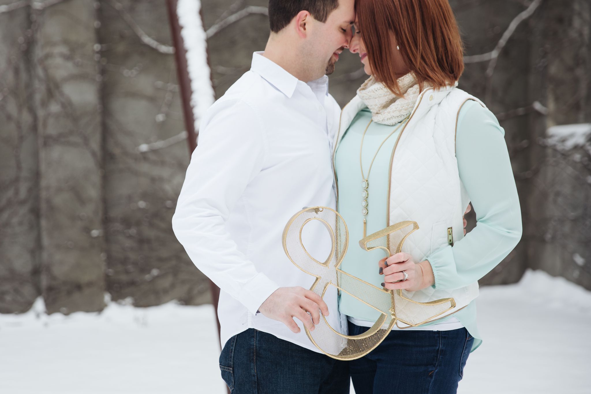 Snowy St Louis Engagement Session
