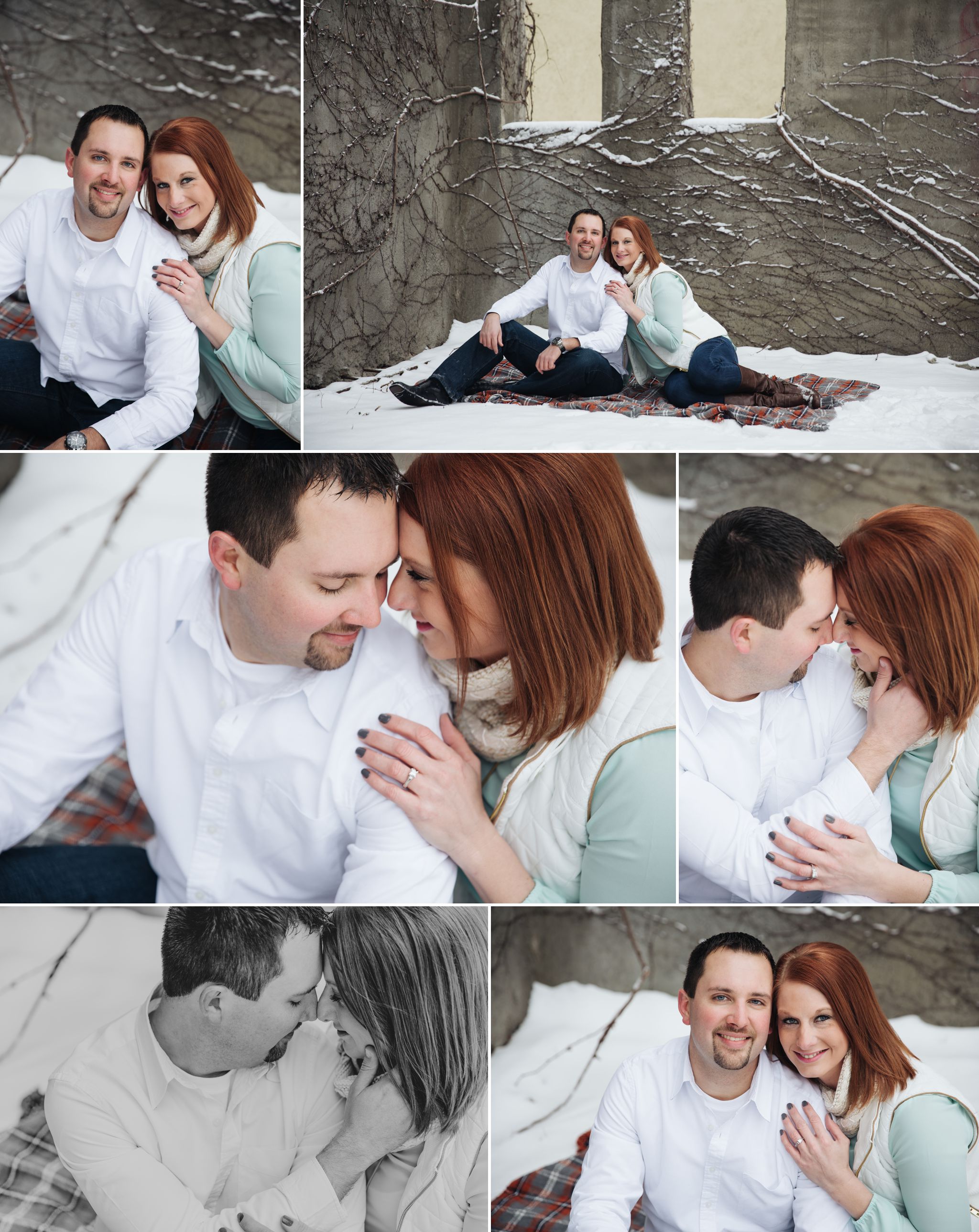 Snowy St Louis Engagement Session