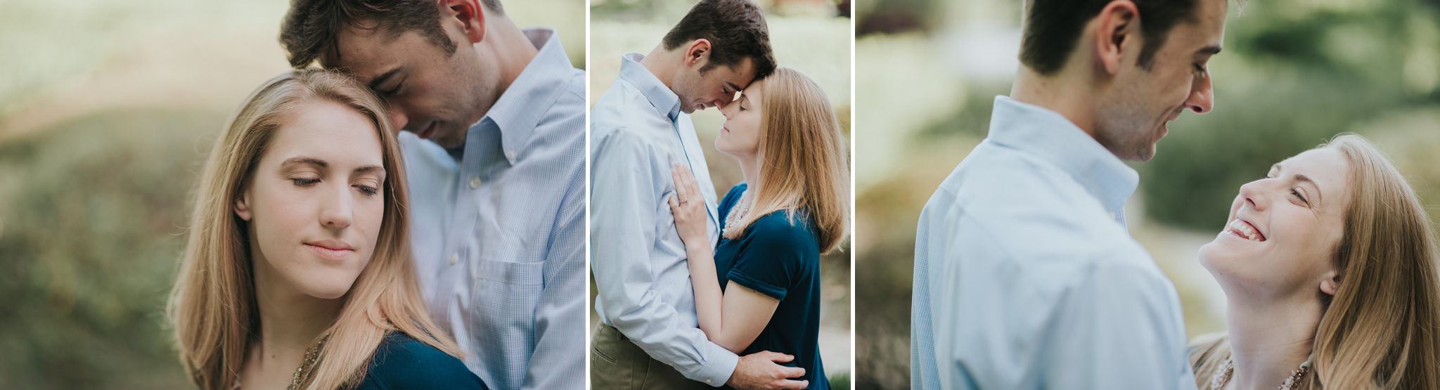 Early morning spring engagement session at Missouri Botanical Garden