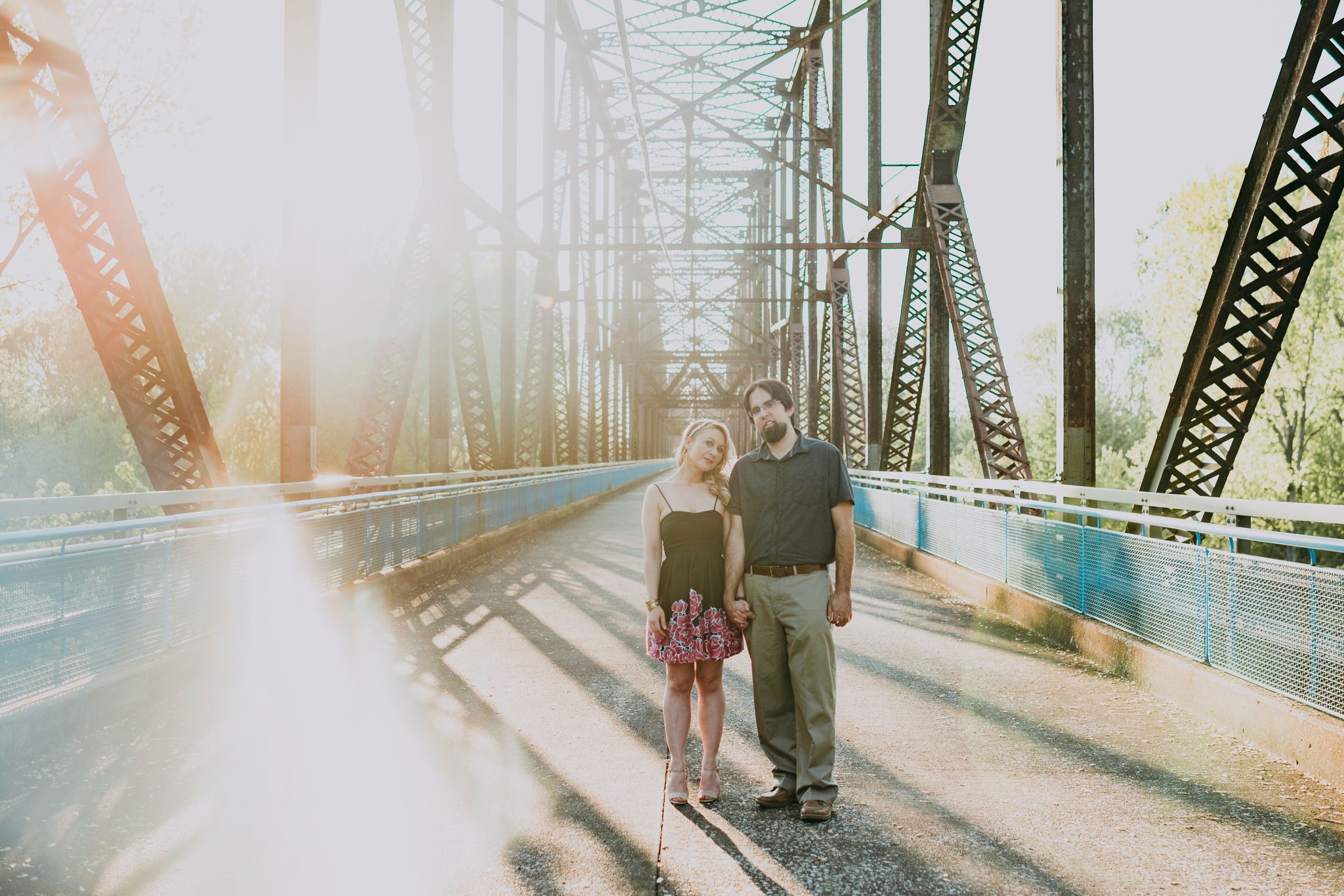 chain of rocks bridge engagement session