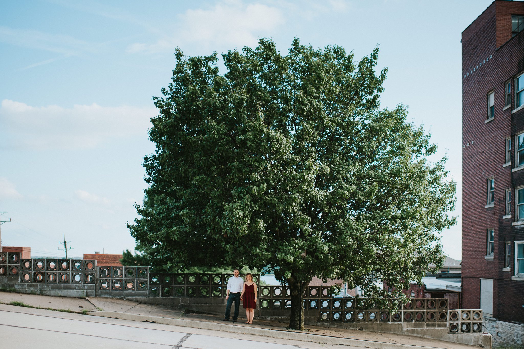 historic downtown alton illinois engagement session