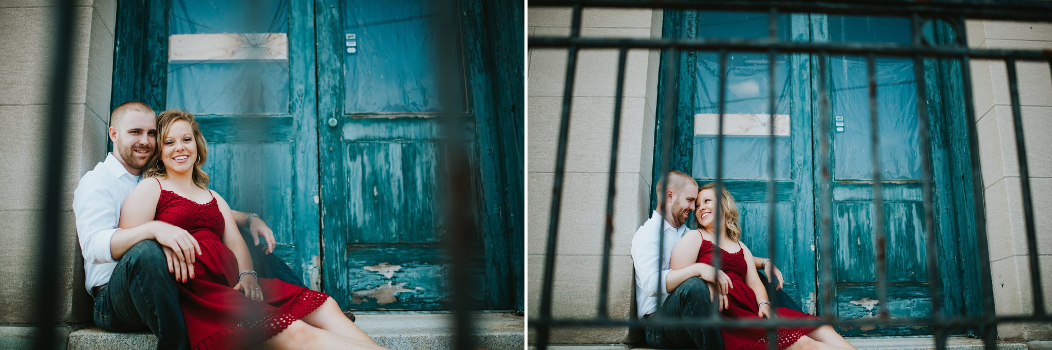 historic downtown alton illinois engagement session
