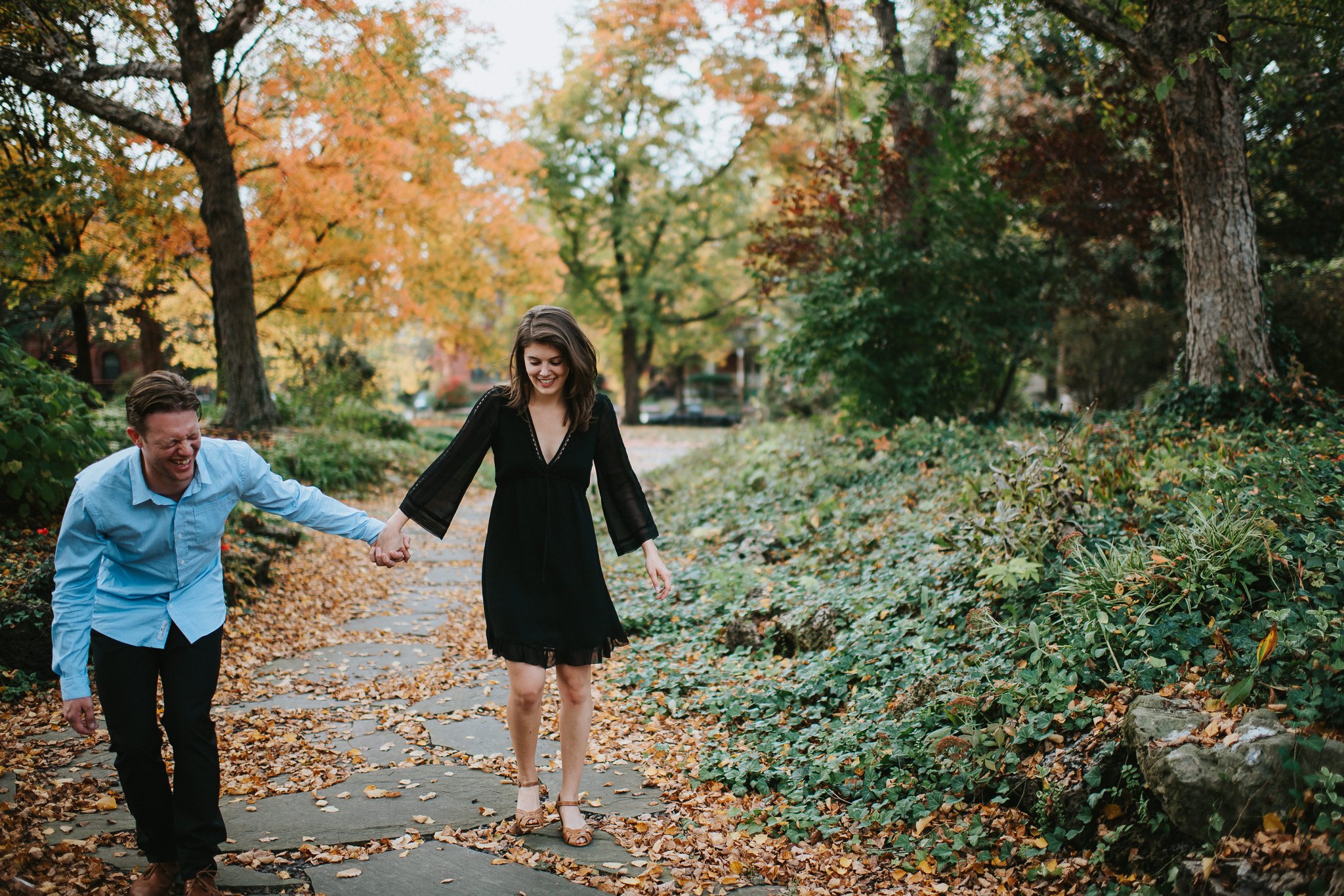 Late Fall Lafayette Park Engagement Photo Session
