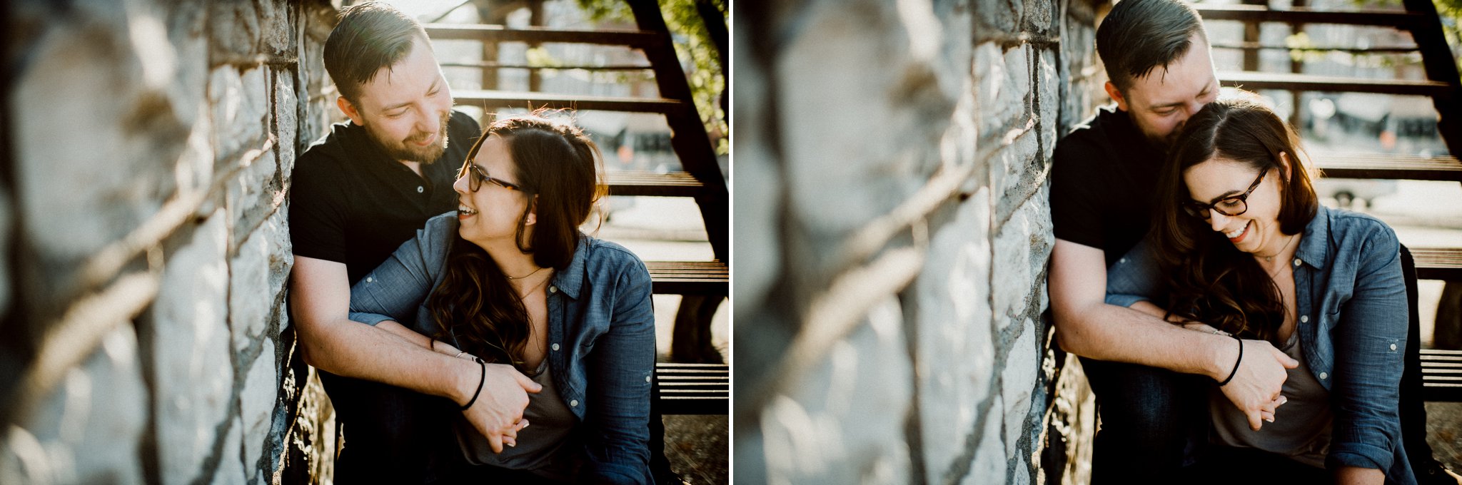 Casual Downtown Alton Engagement Session