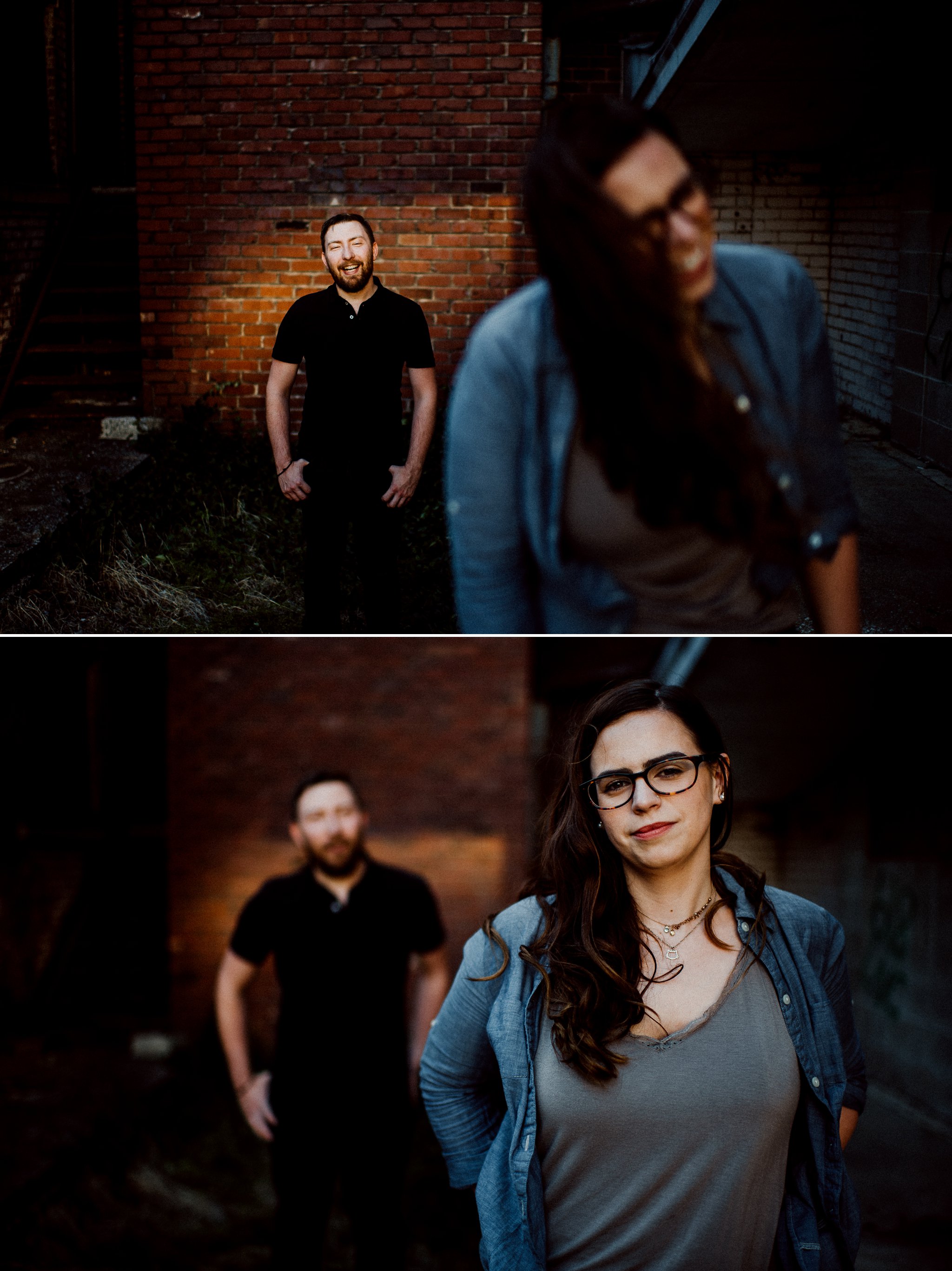 Casual Downtown Alton Engagement Session