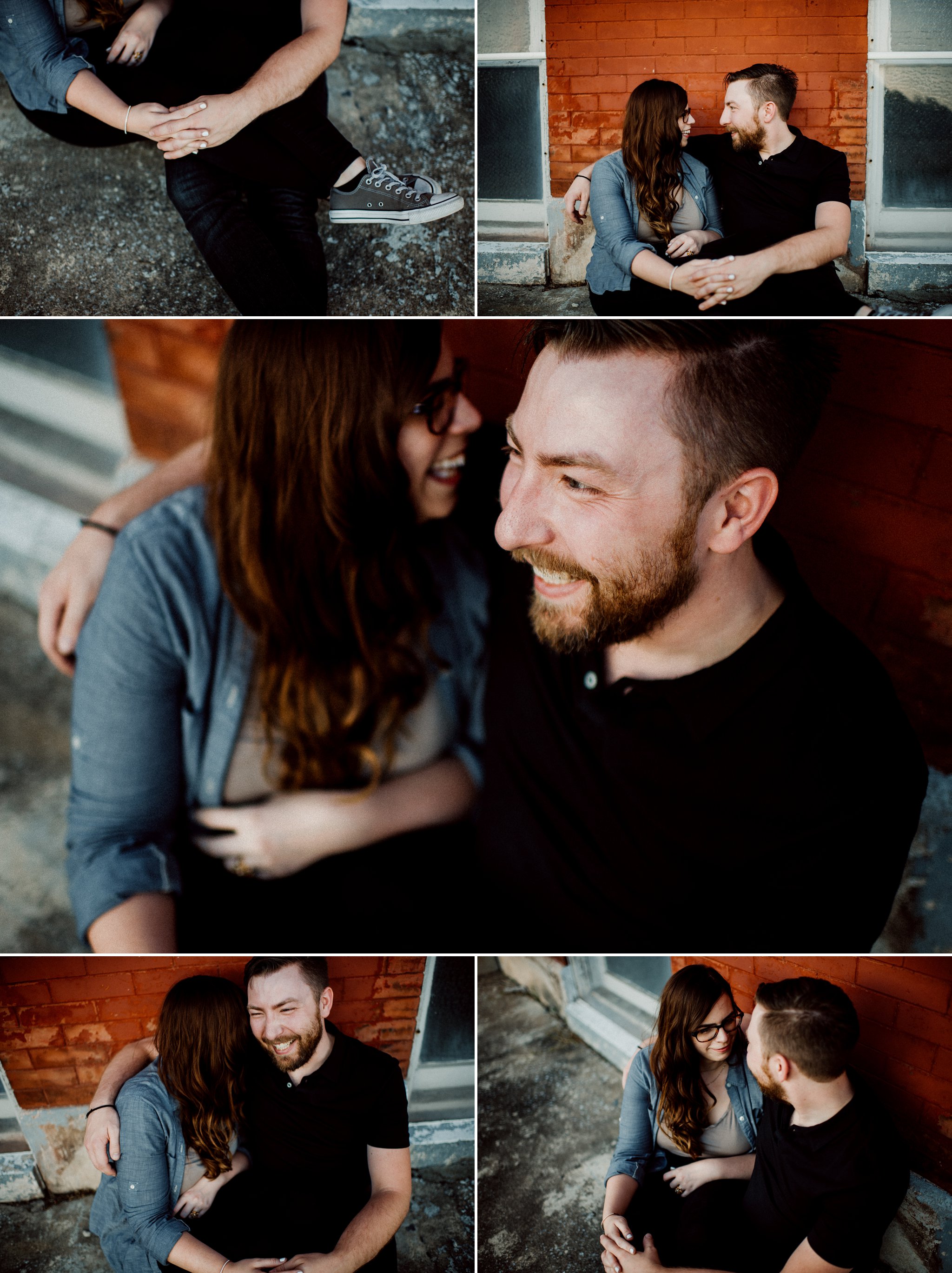 Casual Downtown Alton Engagement Session