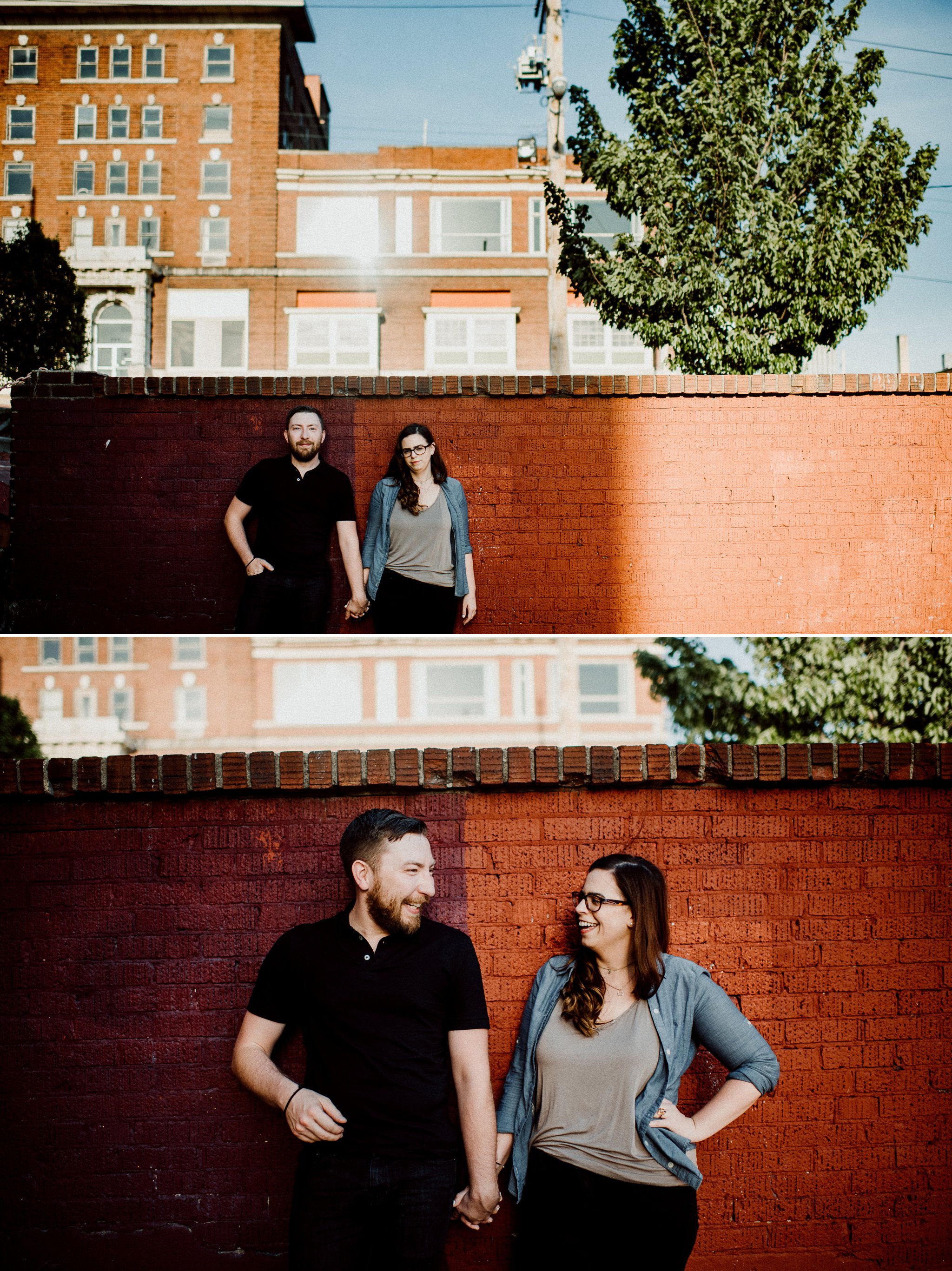 Casual Downtown Alton Engagement Session
