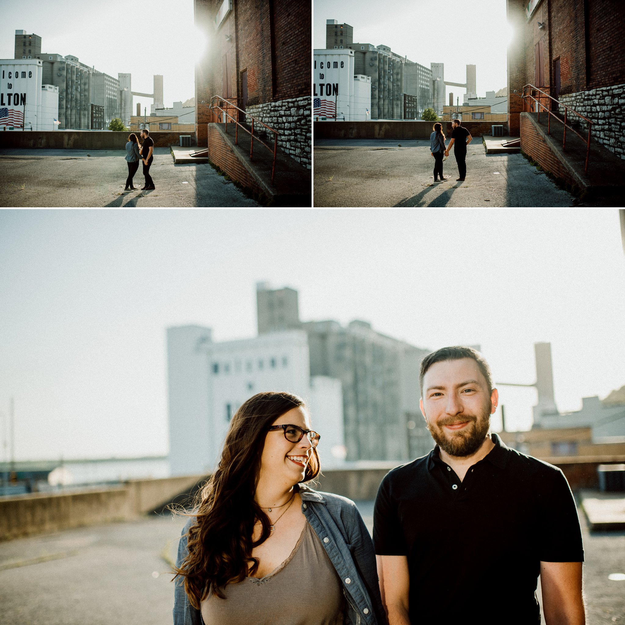 Casual Downtown Alton Engagement Session