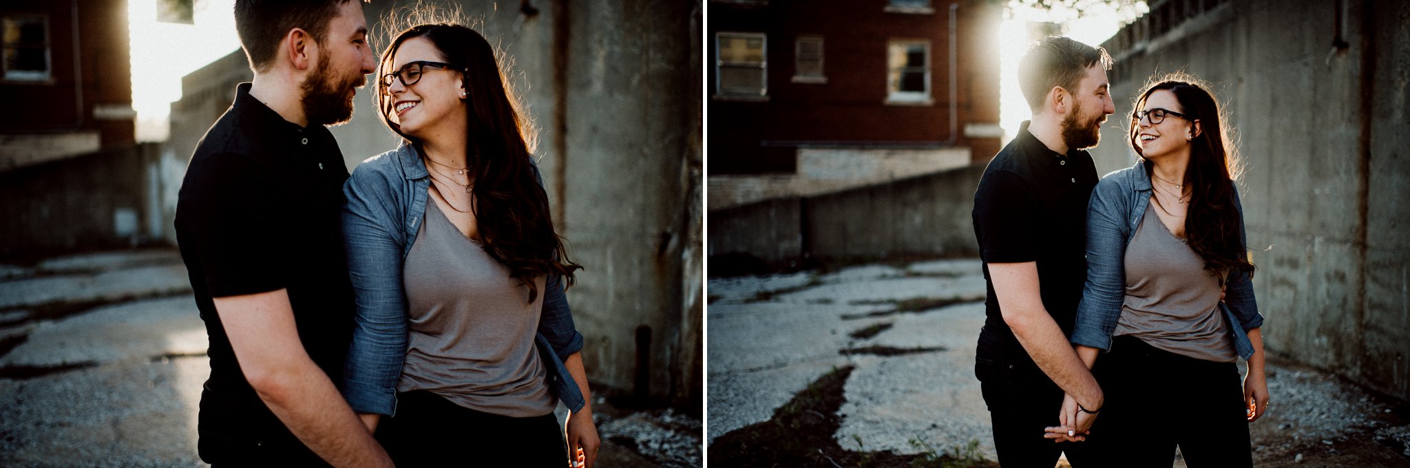 Casual Downtown Alton Engagement Session